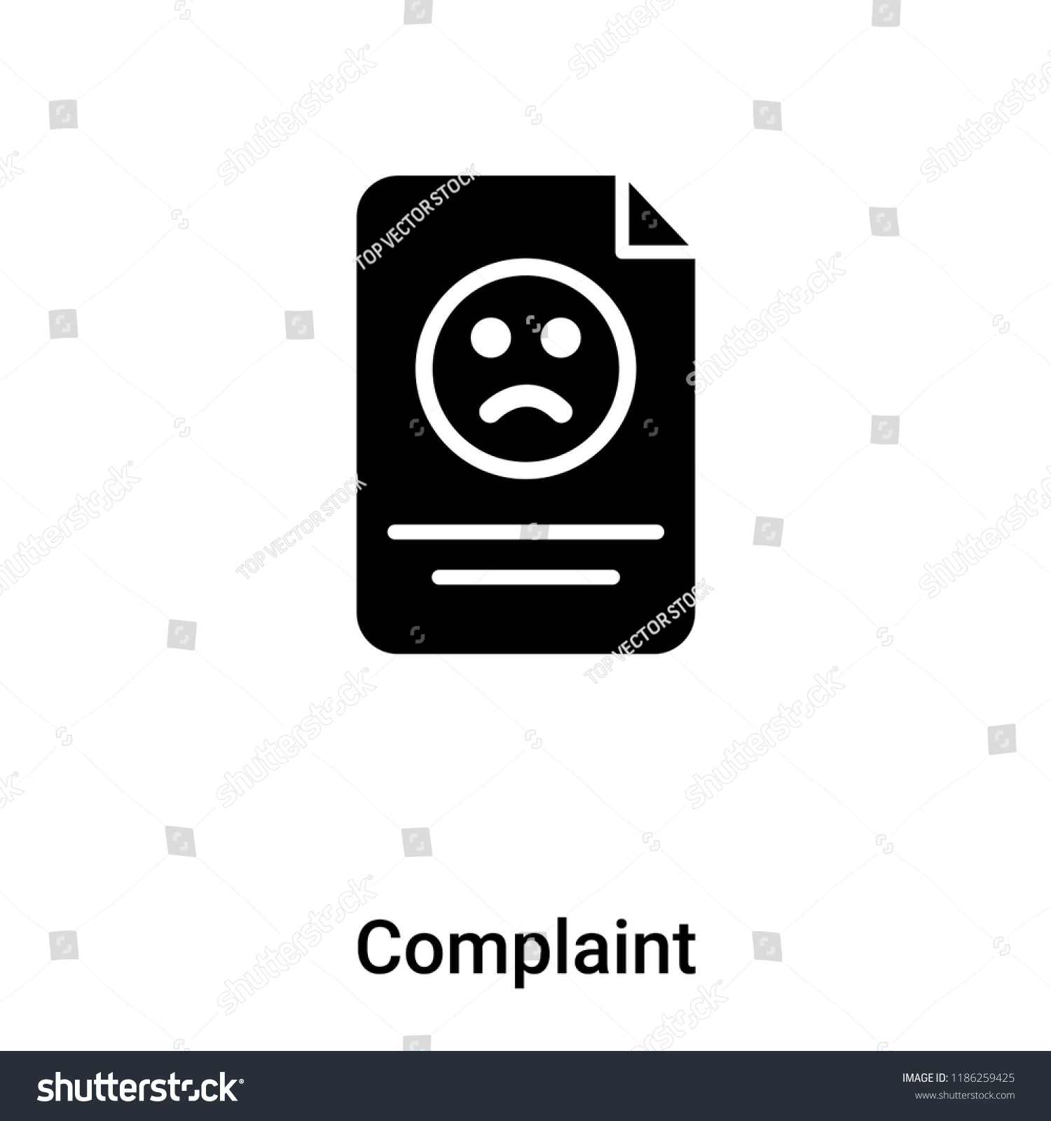 Complaint Icon Vector Isolated On White Stock Vector (Royalty Free ...