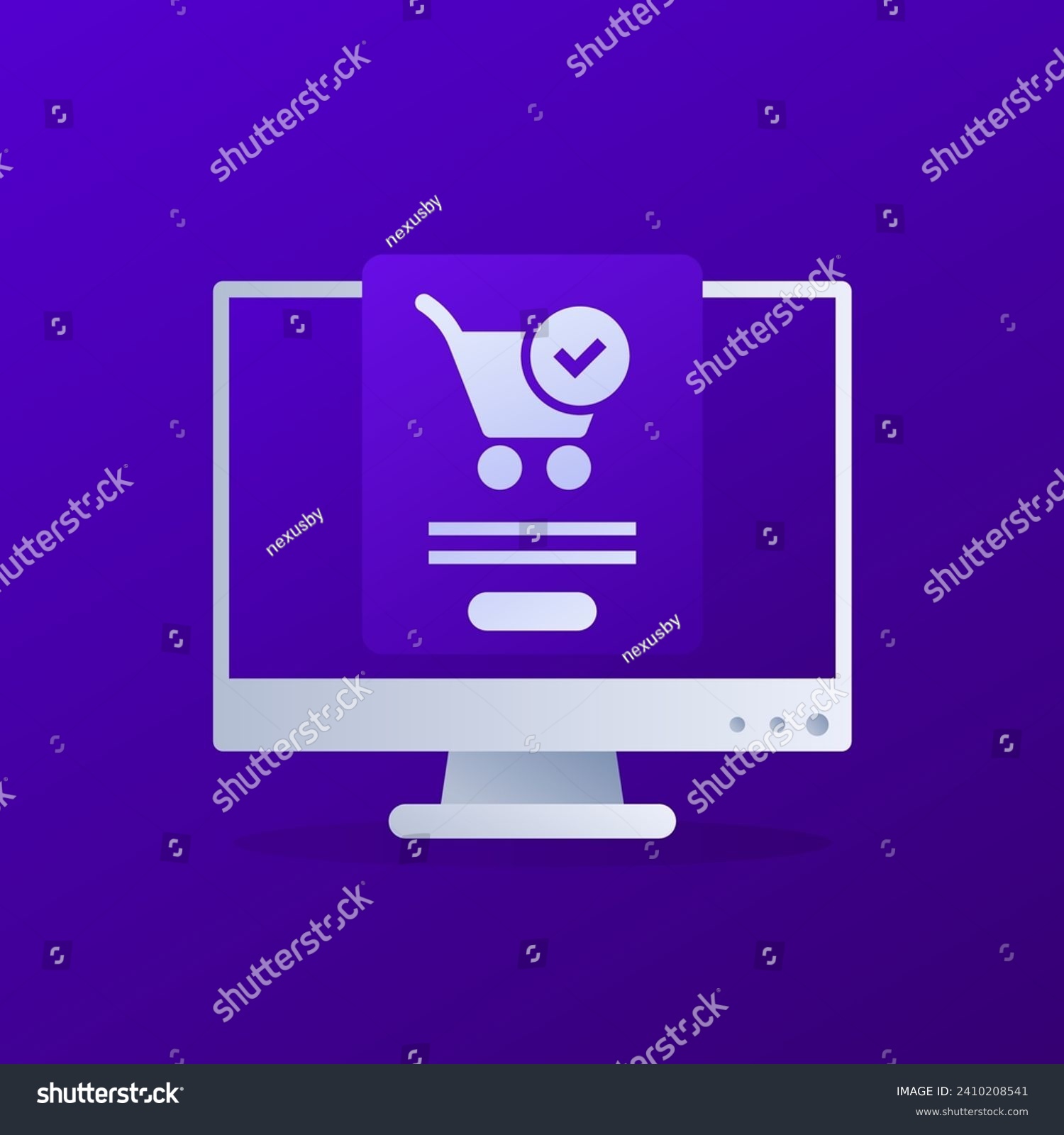 SVG of completed order vector design with shopping cart icon svg
