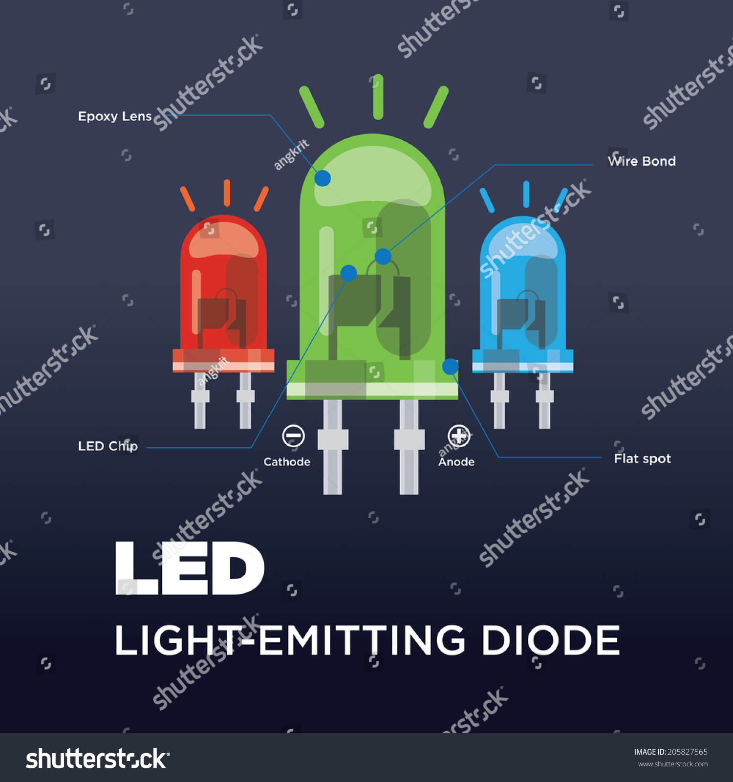 Component Led Vector Illustration Stock Vector (Royalty Free) 205827565 Component Led Vector Illustration Stock Vector (Royalty Free) 205827565
