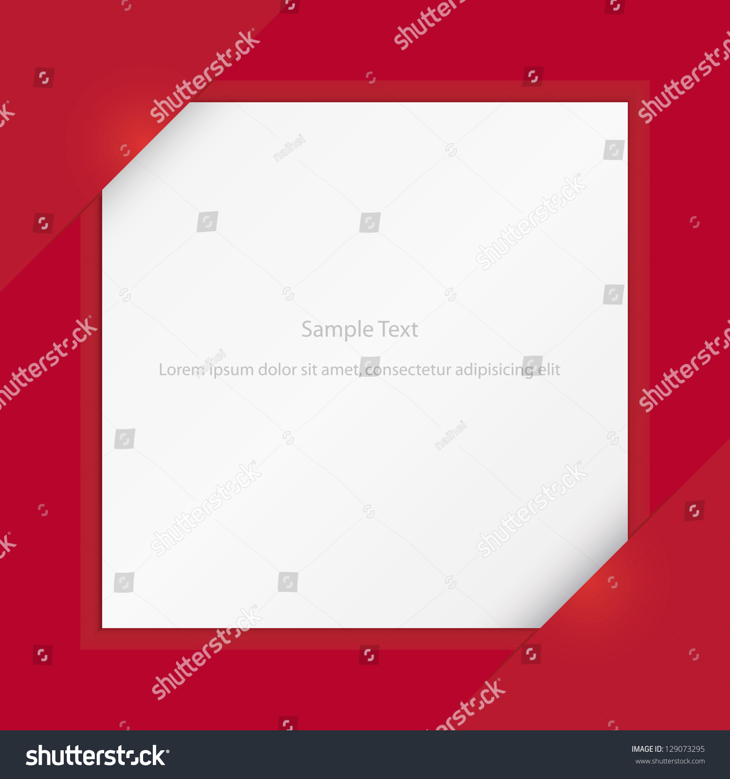 SVG of Composite empty page with places for photo or sample text on red color background. vector. svg