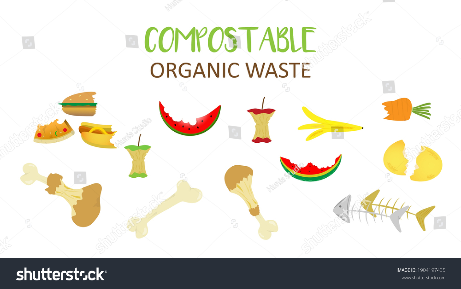 Compost Illustration Compost Bin Organic Waste Stock Vector (Royalty ...