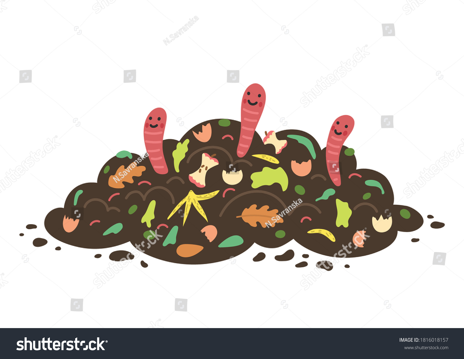 1,000 Cartoon soil with worms Images, Stock Photos & Vectors | Shutterstock