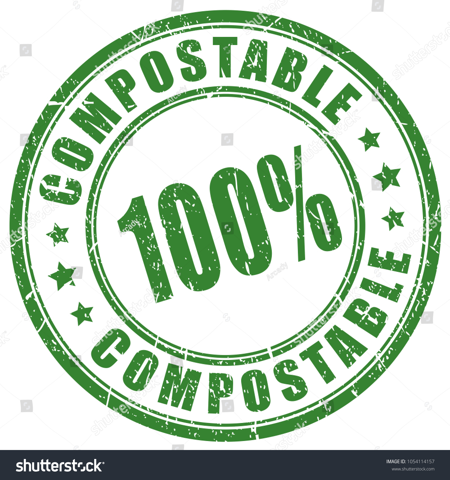 SVG of Compostable material 100 vector stamp isolated on white background svg