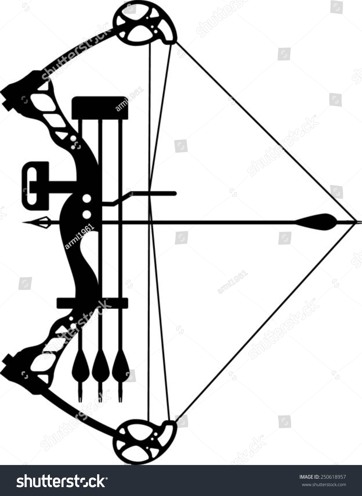 Download Compound Bow Arrow Stock Vector (Royalty Free) 250618957 - Shutterstock