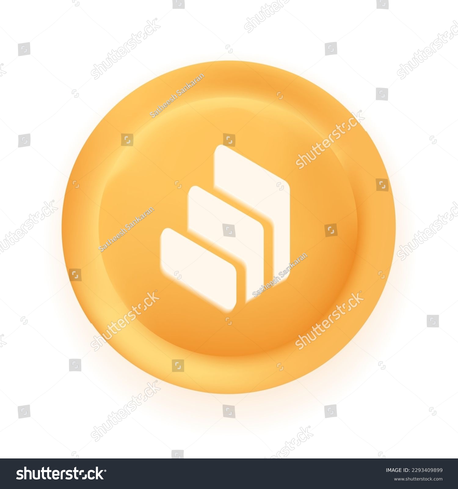 SVG of Compound (COMP) crypto currency 3D coin vector illustration isolated on white background. Can be used as virtual money icon, logo, emblem, sticker and badge designs. svg