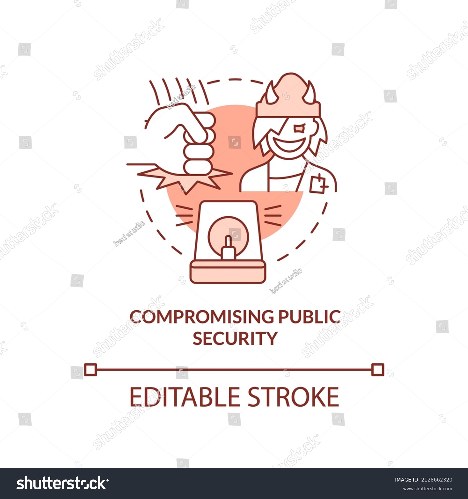 Compromising Public Security Terracotta Concept Icon Stock Vector ...