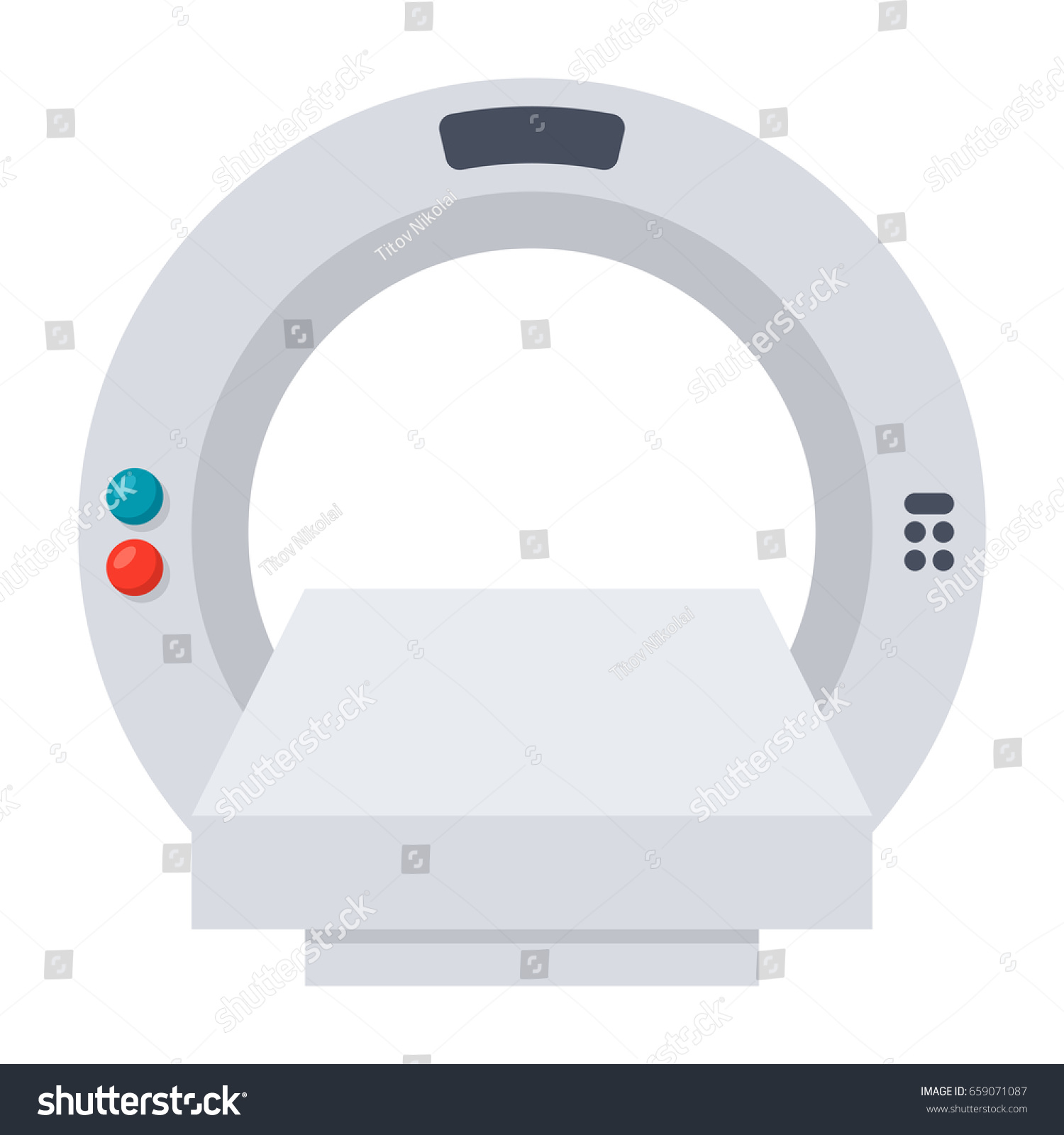 SVG of Computed tomography concept with magnetic resonance imaging scanner, vector illustration in flat style svg