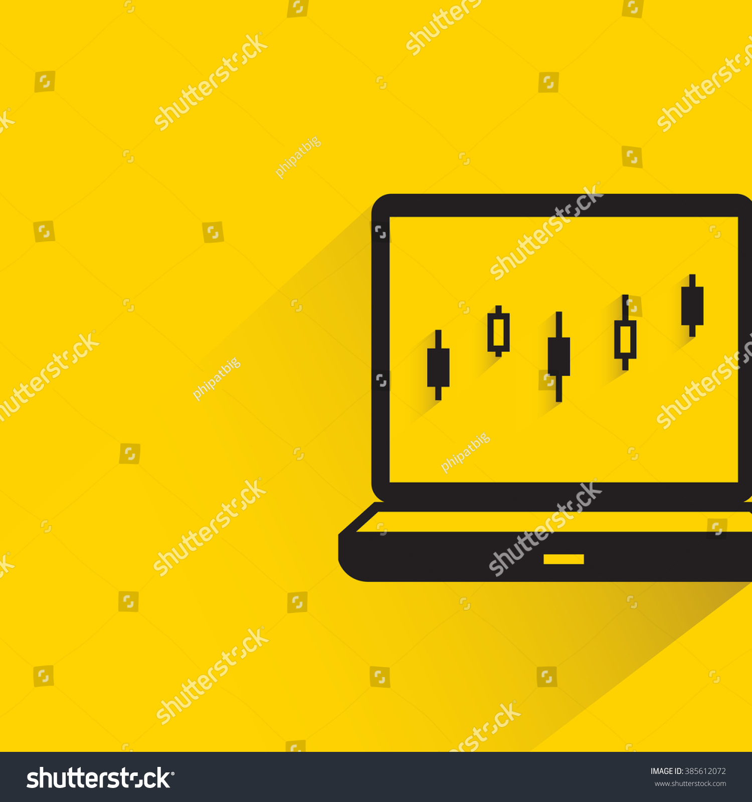 Computer Chart Graph Stock Vector (Royalty Free) 385612072 | Shutterstock