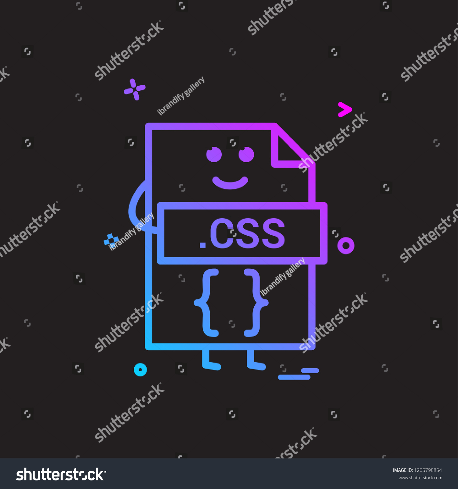Computer Css File Format Type Icon Stock Vector (Royalty Free ...