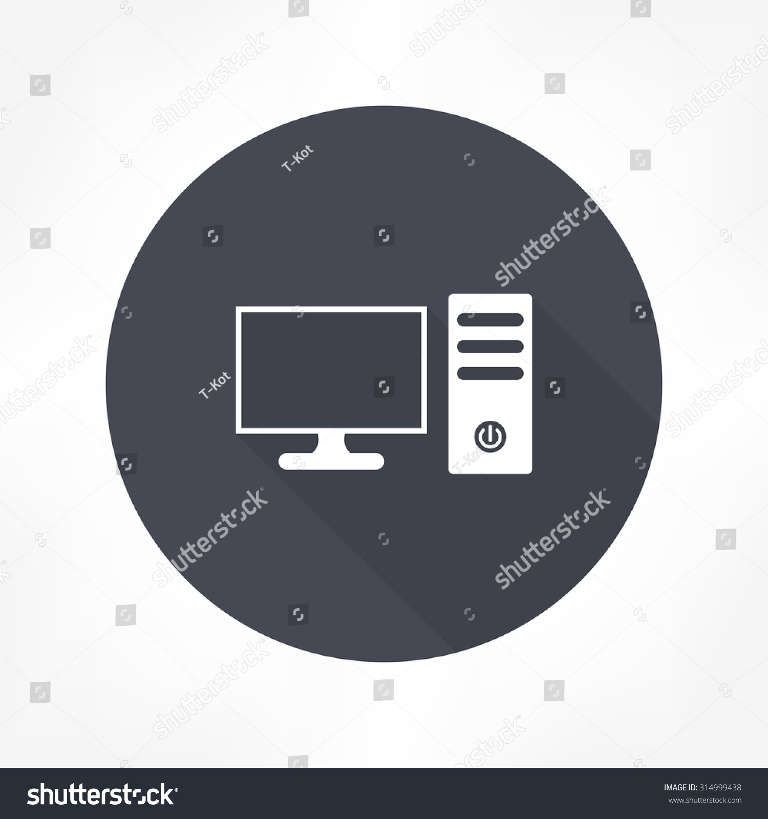 Computer Desktop Icon Stock Vector (Royalty Free) 314999438 | Shutterstock