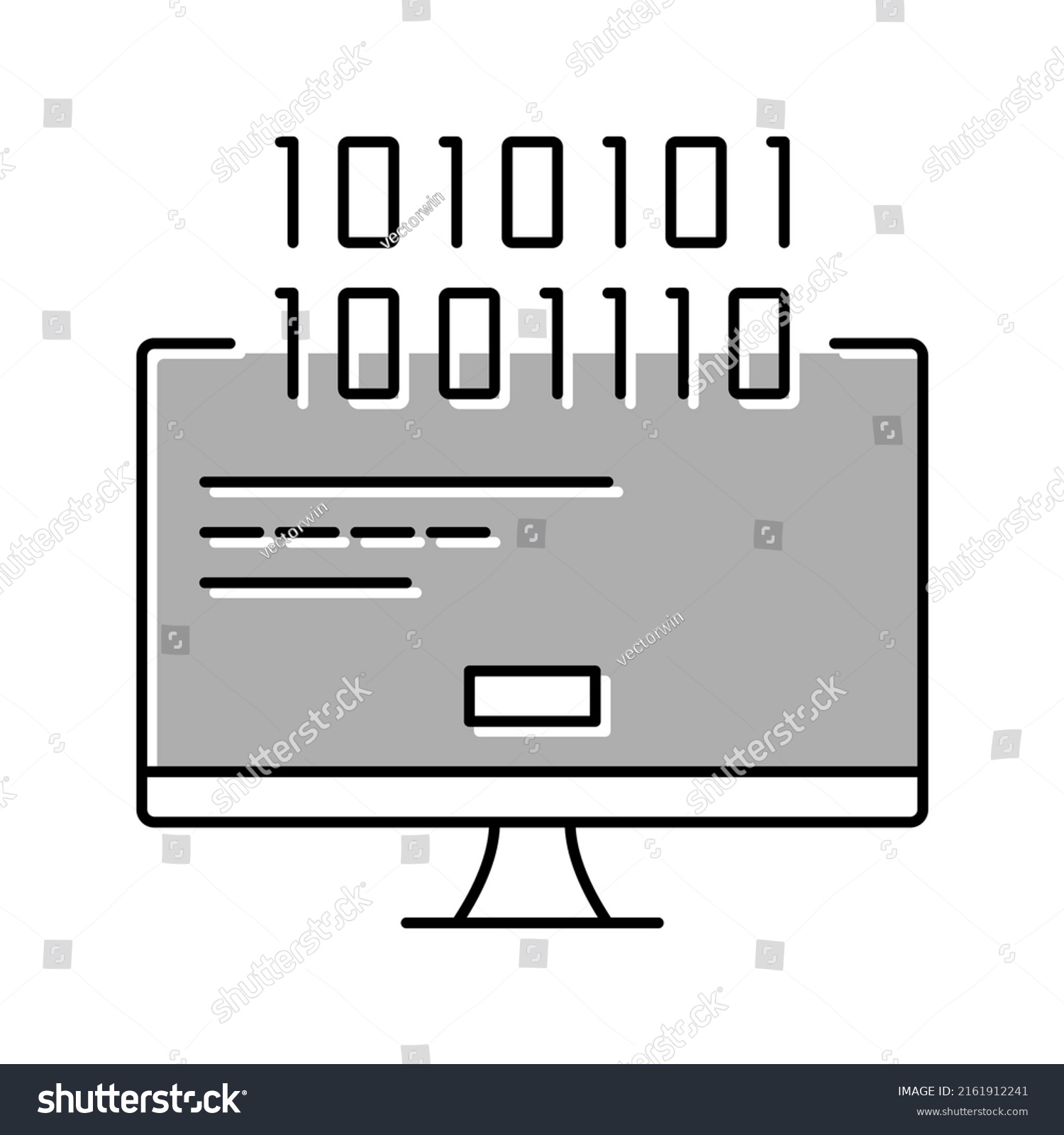 Computer Fatal Error Color Icon Vector Stock Vector (Royalty Free ...