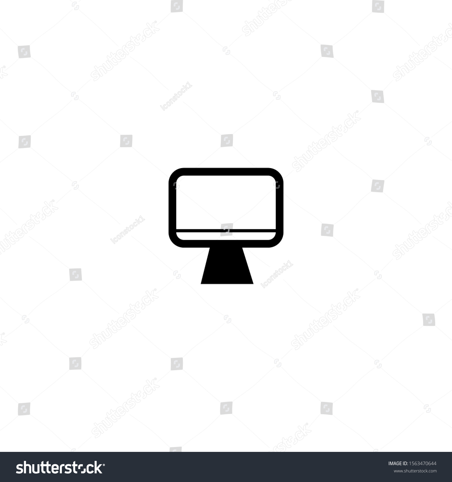 Computer Icon Display Screen Symbol Logo Stock Vector (Royalty Free ...