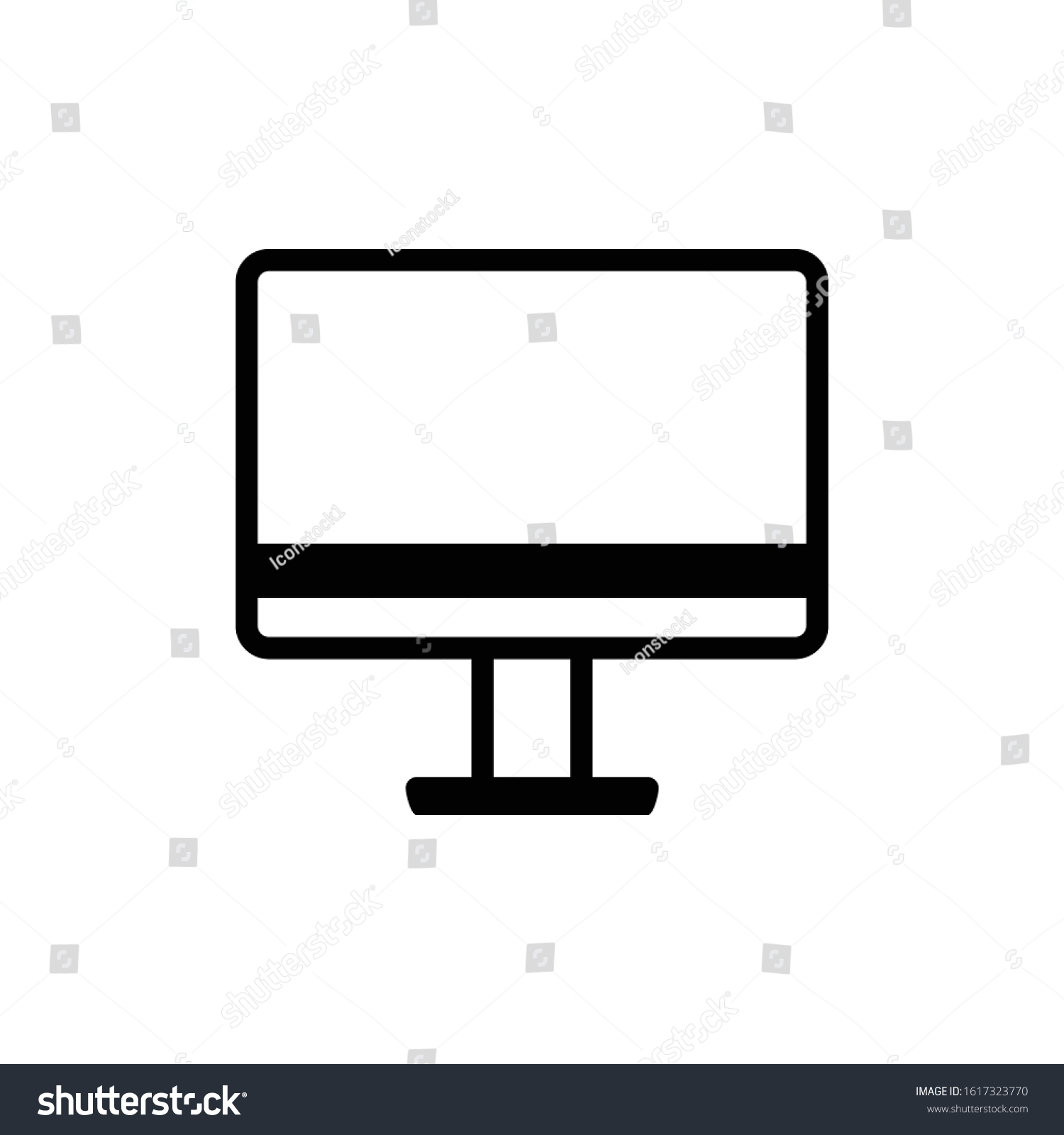 Computer Icon Display Screen Symbol Logo Stock Vector (Royalty Free ...