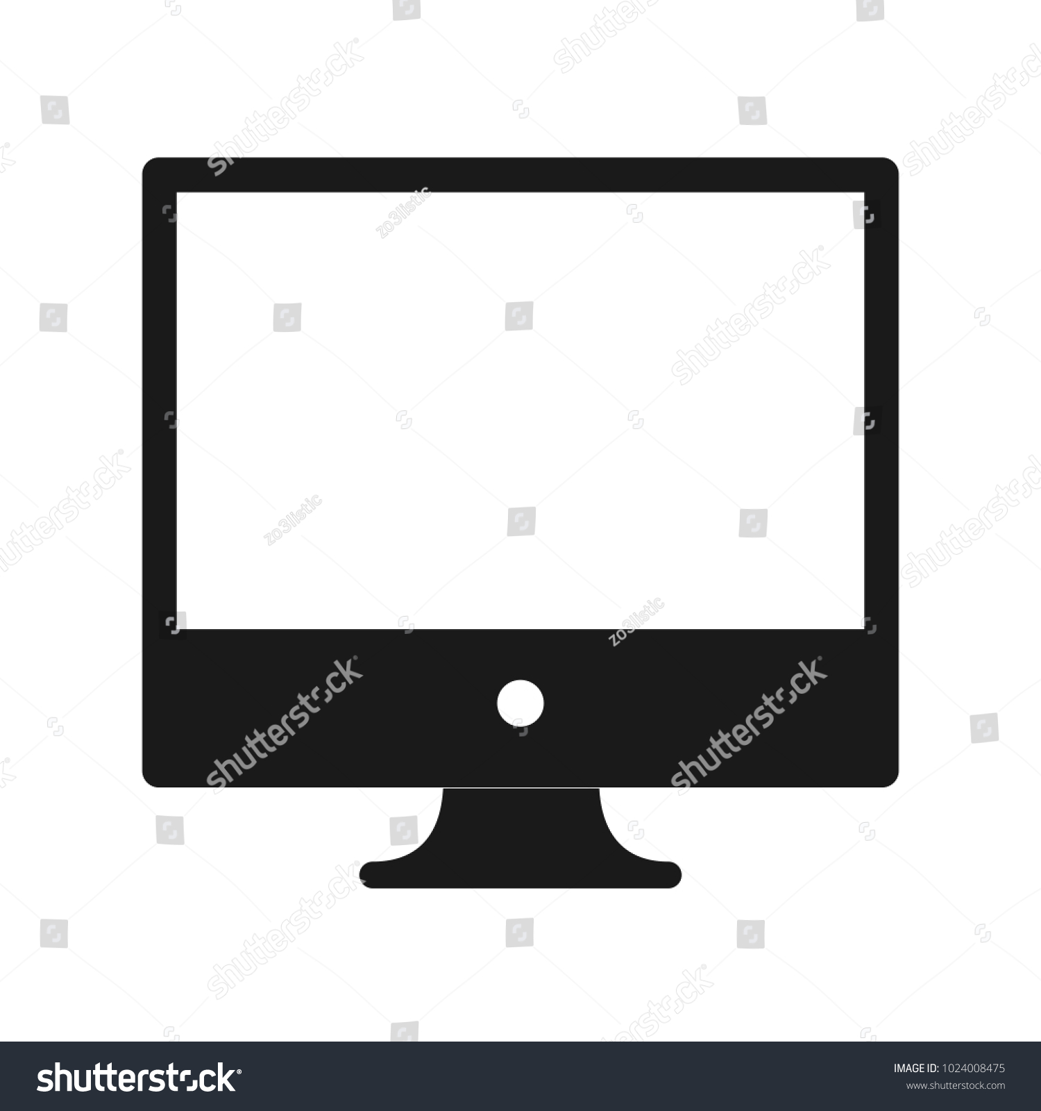 Computer Icon Pc Icon Monitor Icon Stock Vector (Royalty Free ...