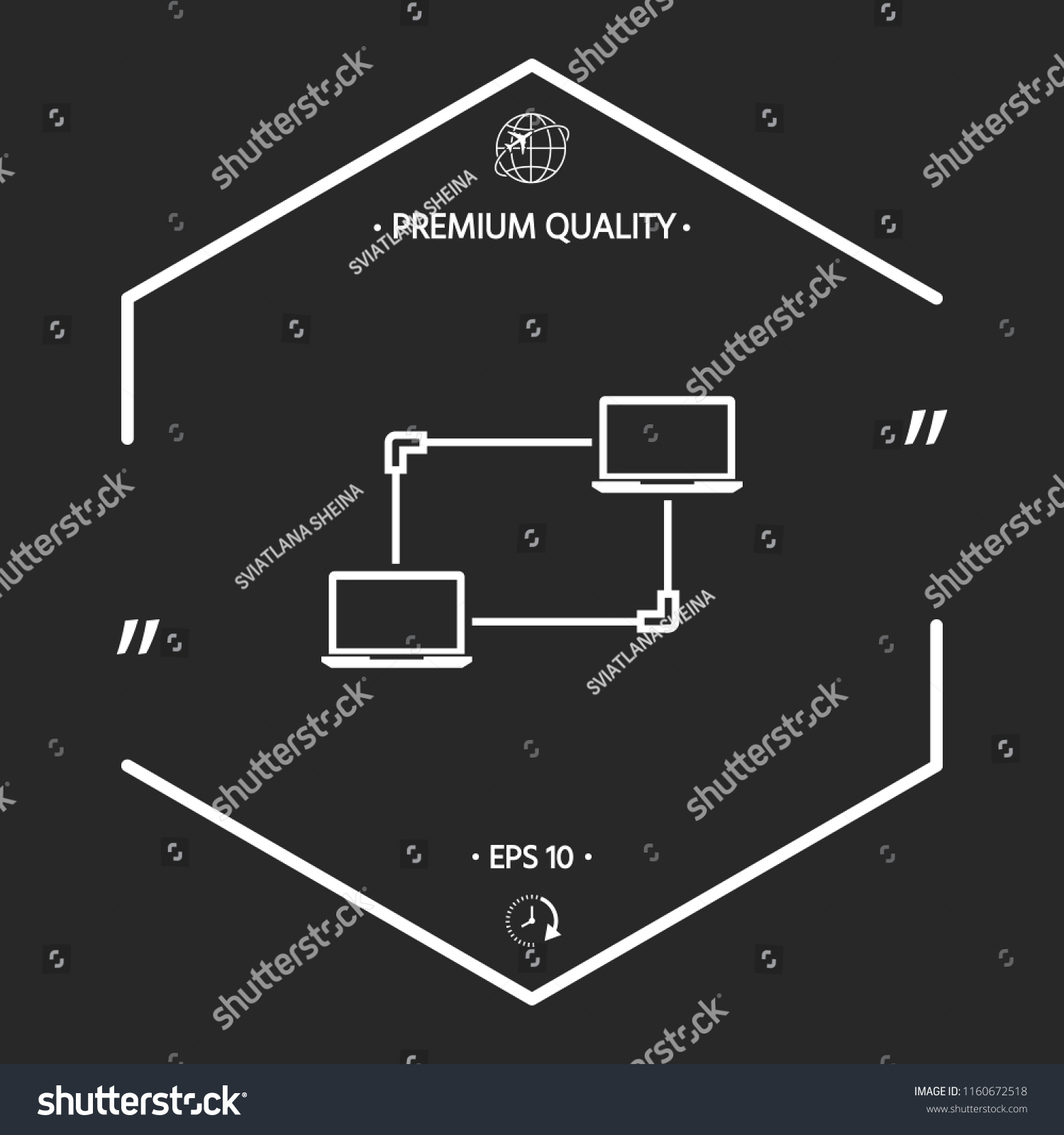 Computer Network Data Exchange Transfer Concept Stock Vector (Royalty ...