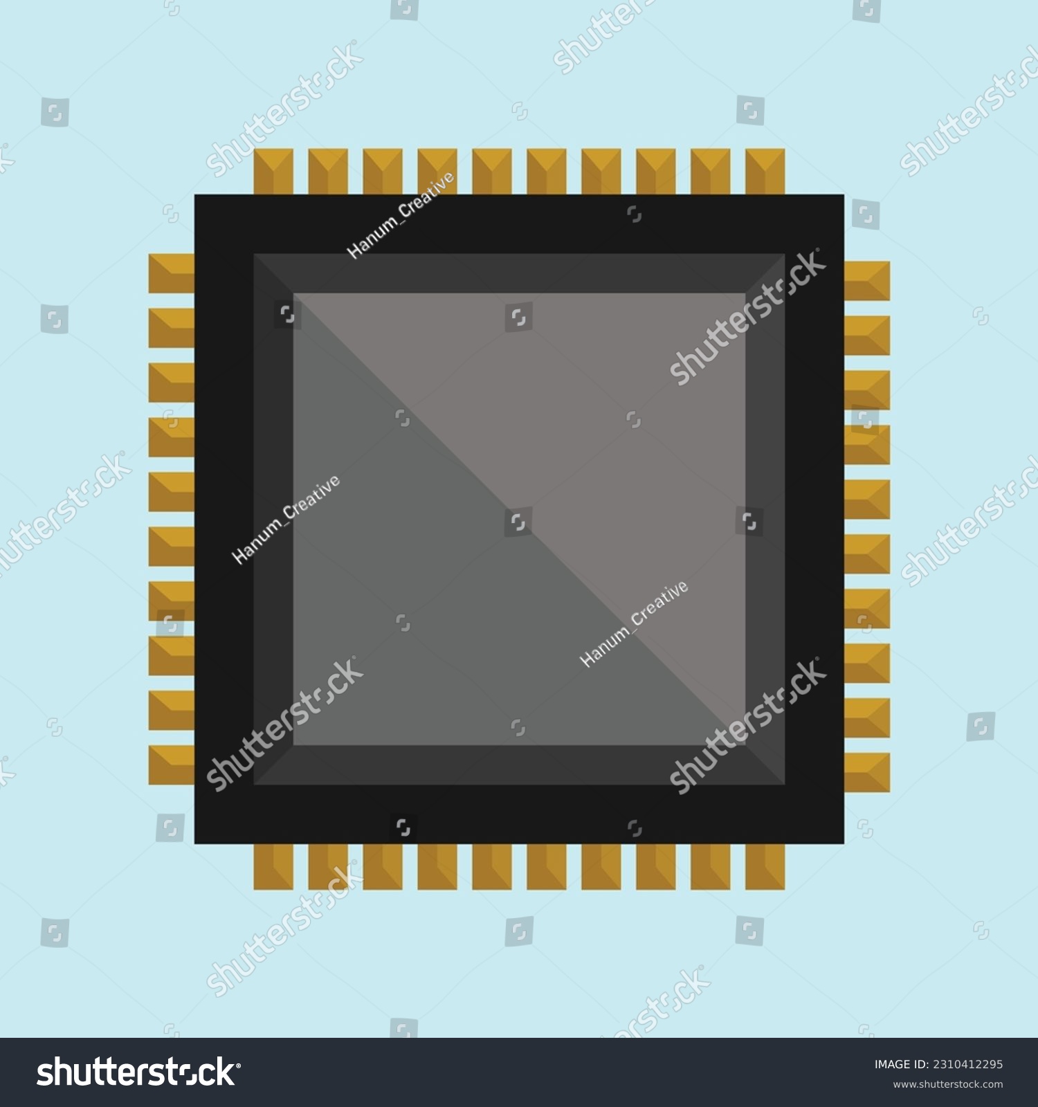 SVG of Computer Processor CPU vector, Processor CPU design svg