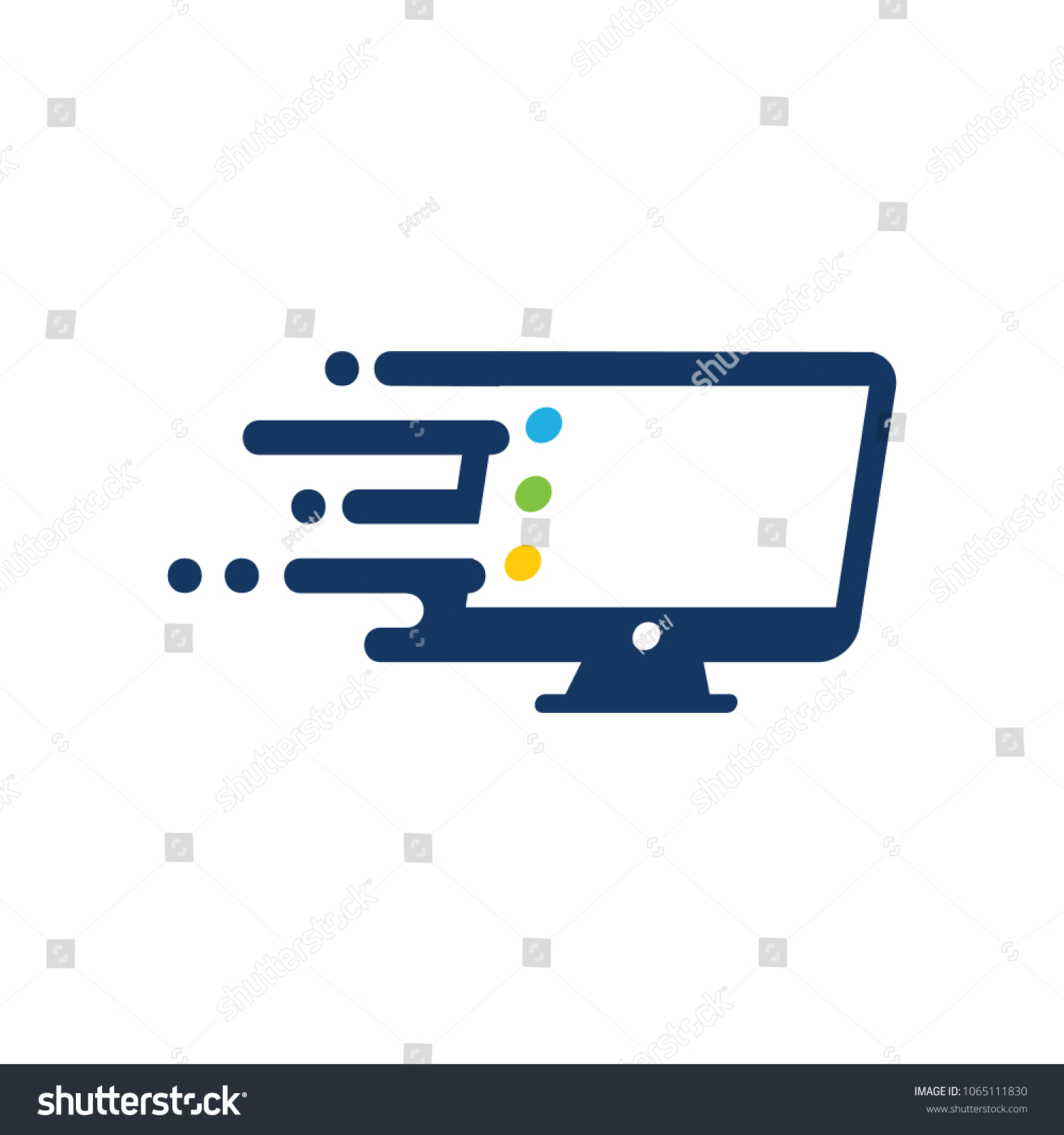 Computer Speed Logo Icon Design Stock Vector (Royalty Free) 1065111830