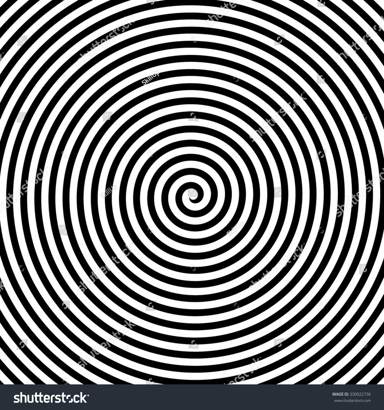 Concentric Lines. Spiral. Volute. Hypnosis Circular Rotating Background ...