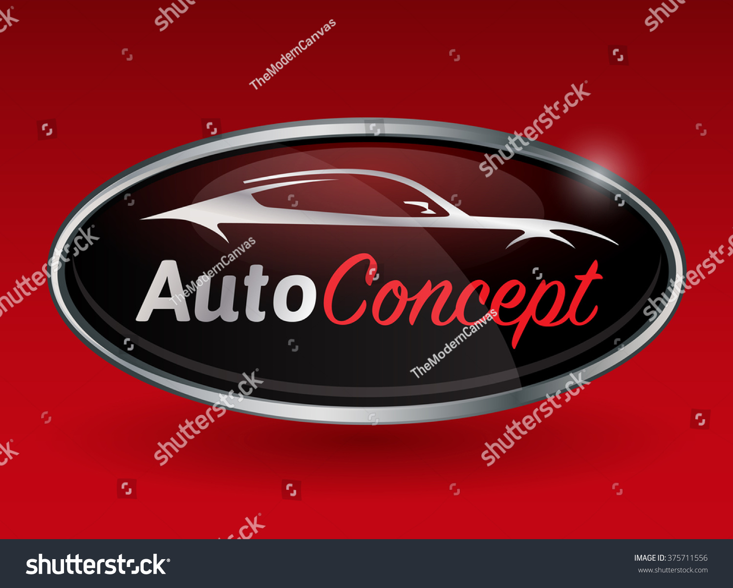 Concept Automotive Logo Design Chrome Badge Stock Vector 375711556 ...