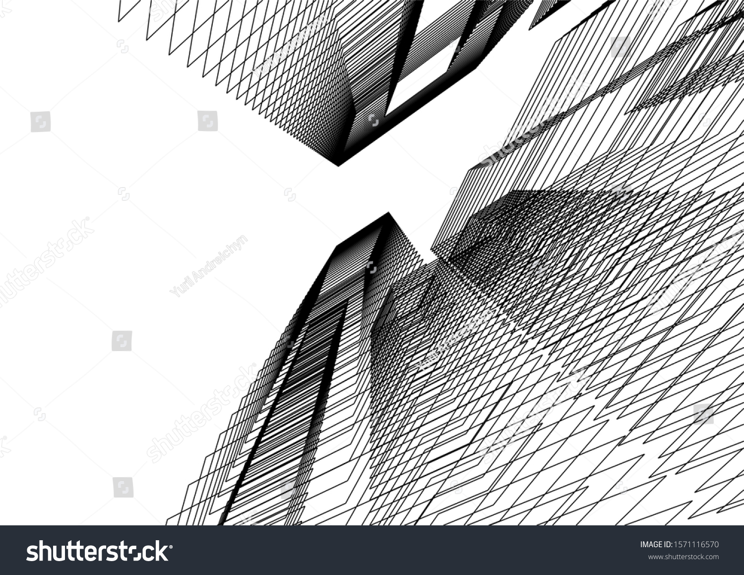 Concept 3d Architecture Building Vector Illustration Stock Vector ...