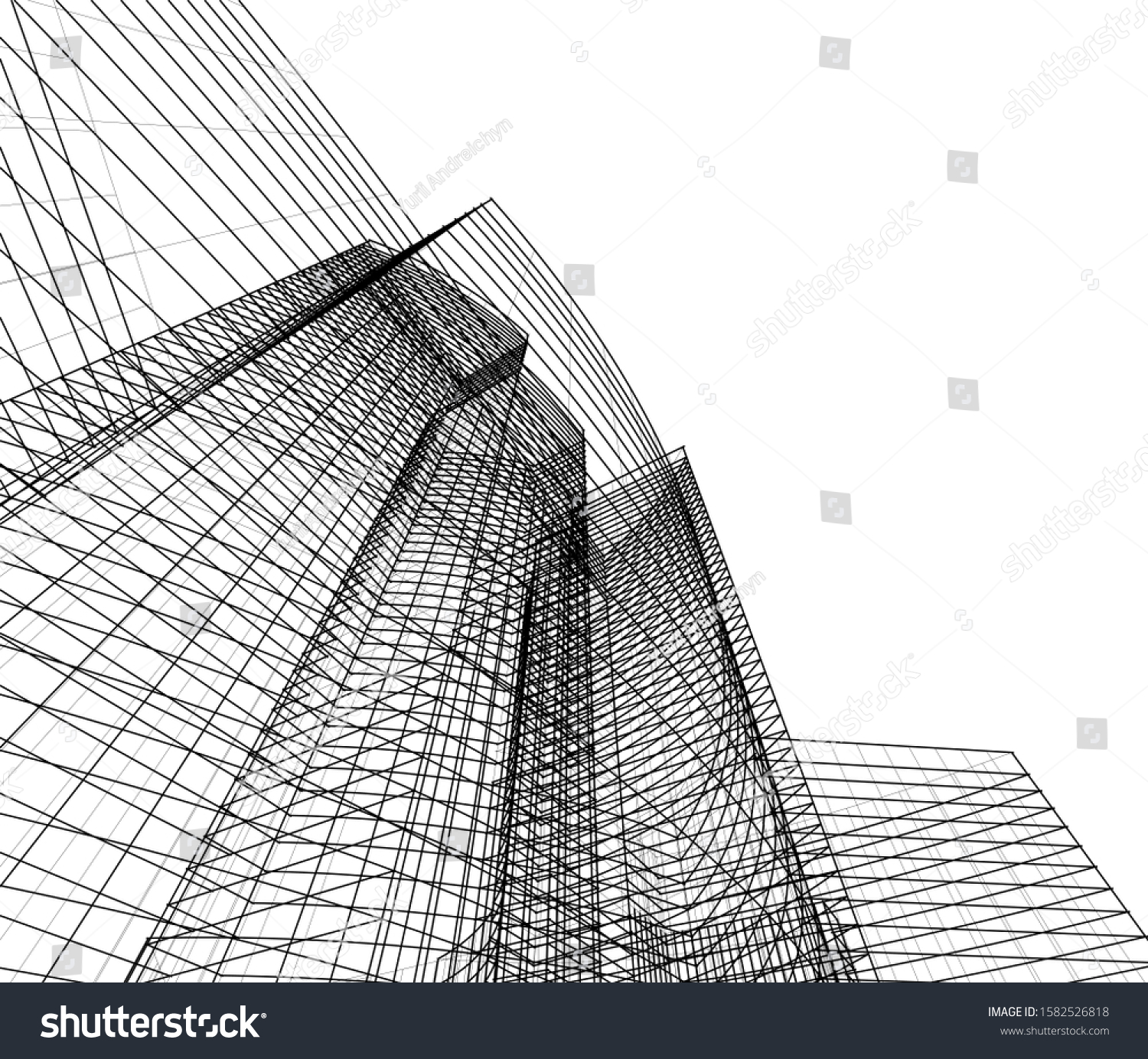 Concept 3d Architecture Building Vector Illustration Stock Vector ...