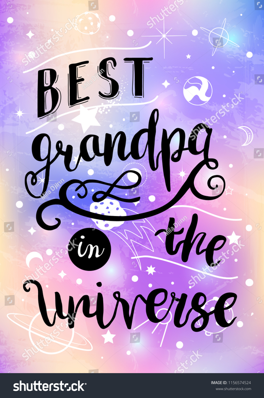 Download Concept Grandparents Day Best Grandpa Universe Stock Vector Royalty Free 1156574524
