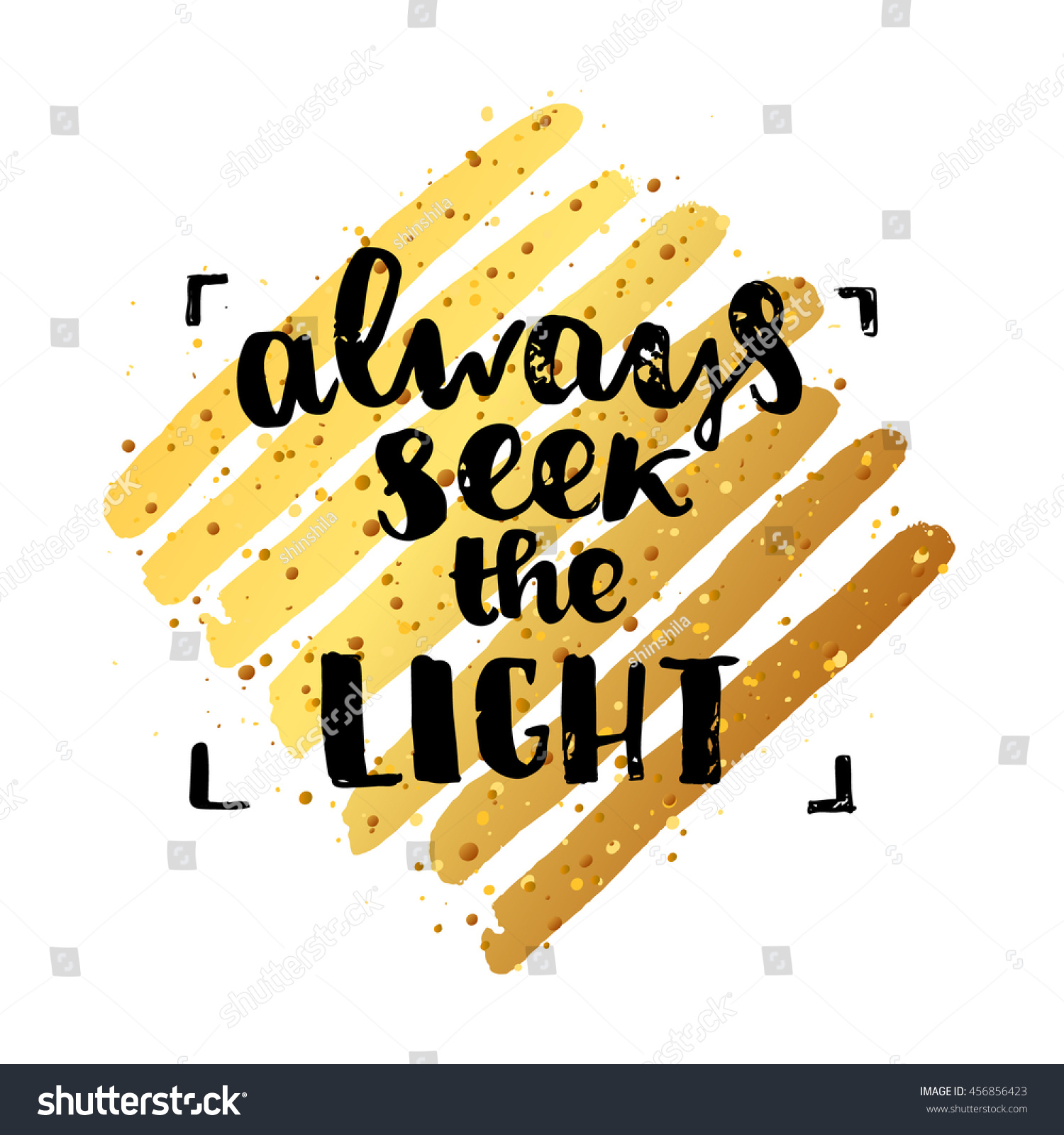 Concept Handwritten Poster Always Seek Light Stock Vector Royalty Free