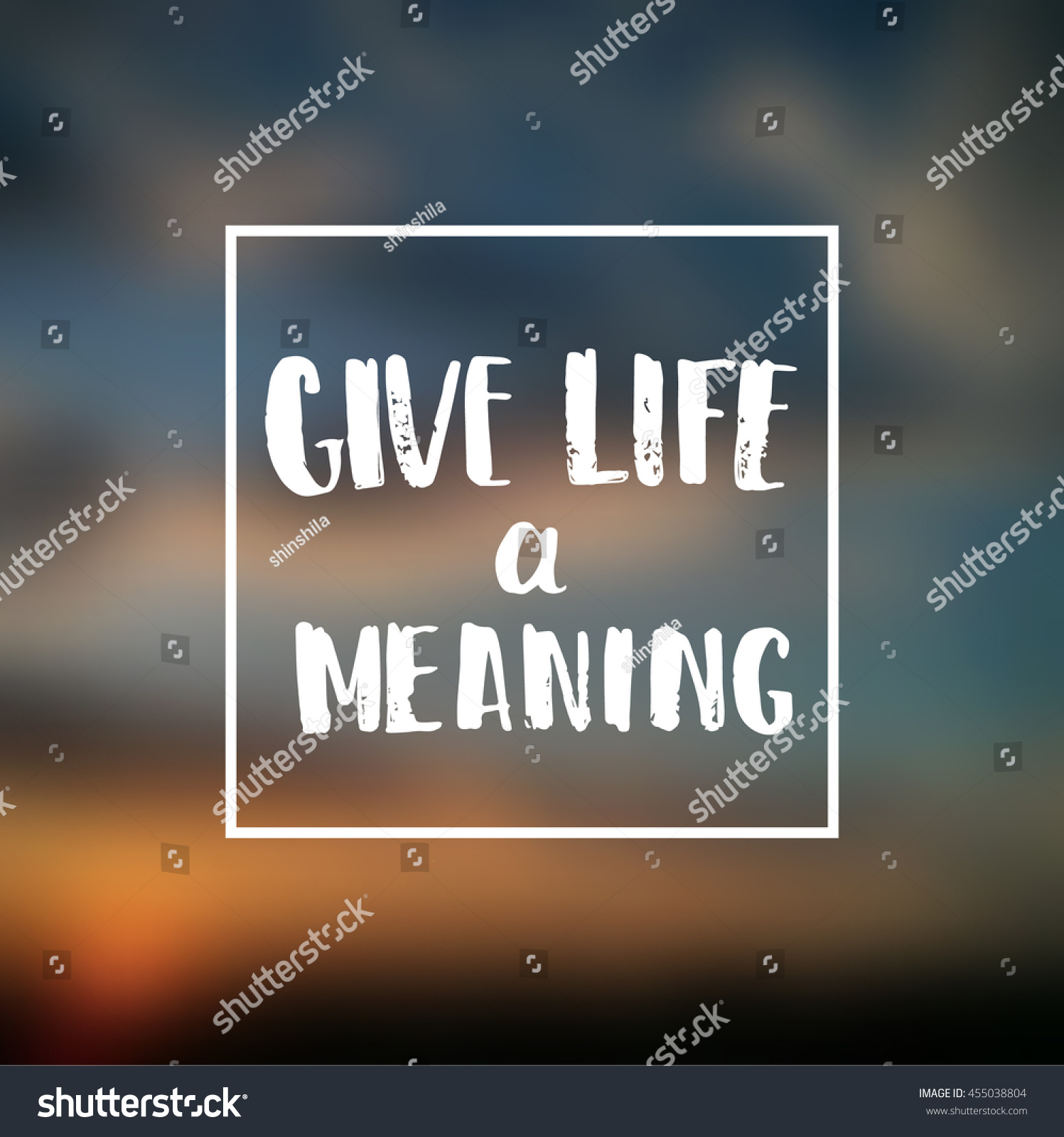 "give life a meaning" creative graphic template brush fonts inspirational