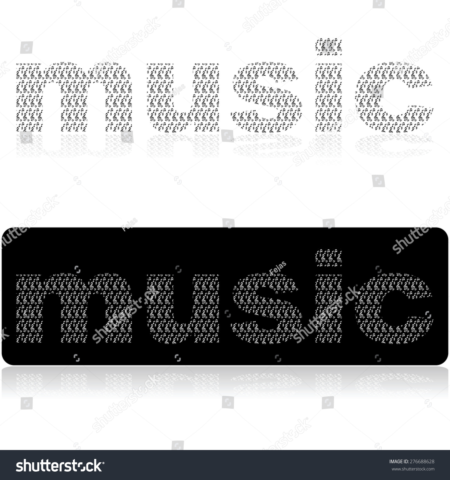 Concept Illustration Showing Word Music Made Stock Vector (Royalty Free