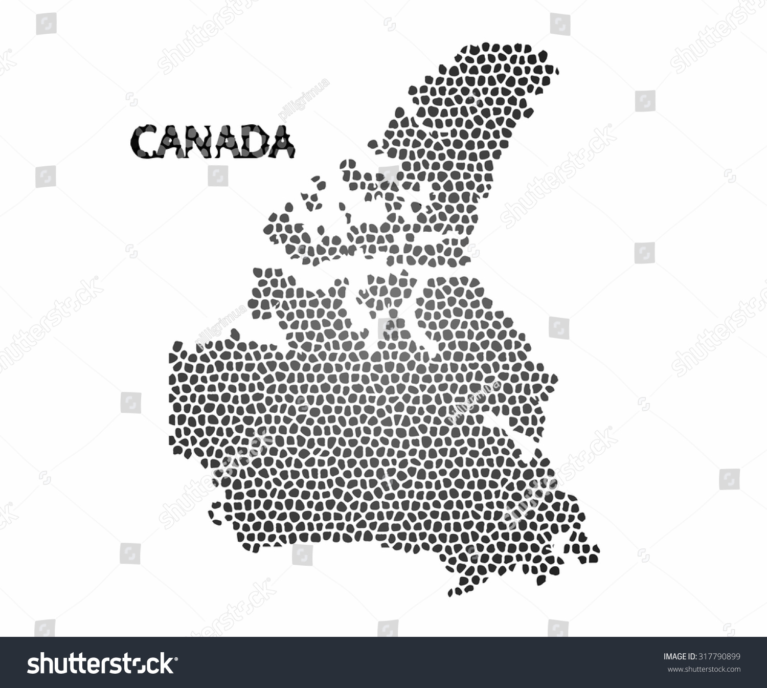 Concept Map Canada Vector Design Illustration Stock Vector (royalty 