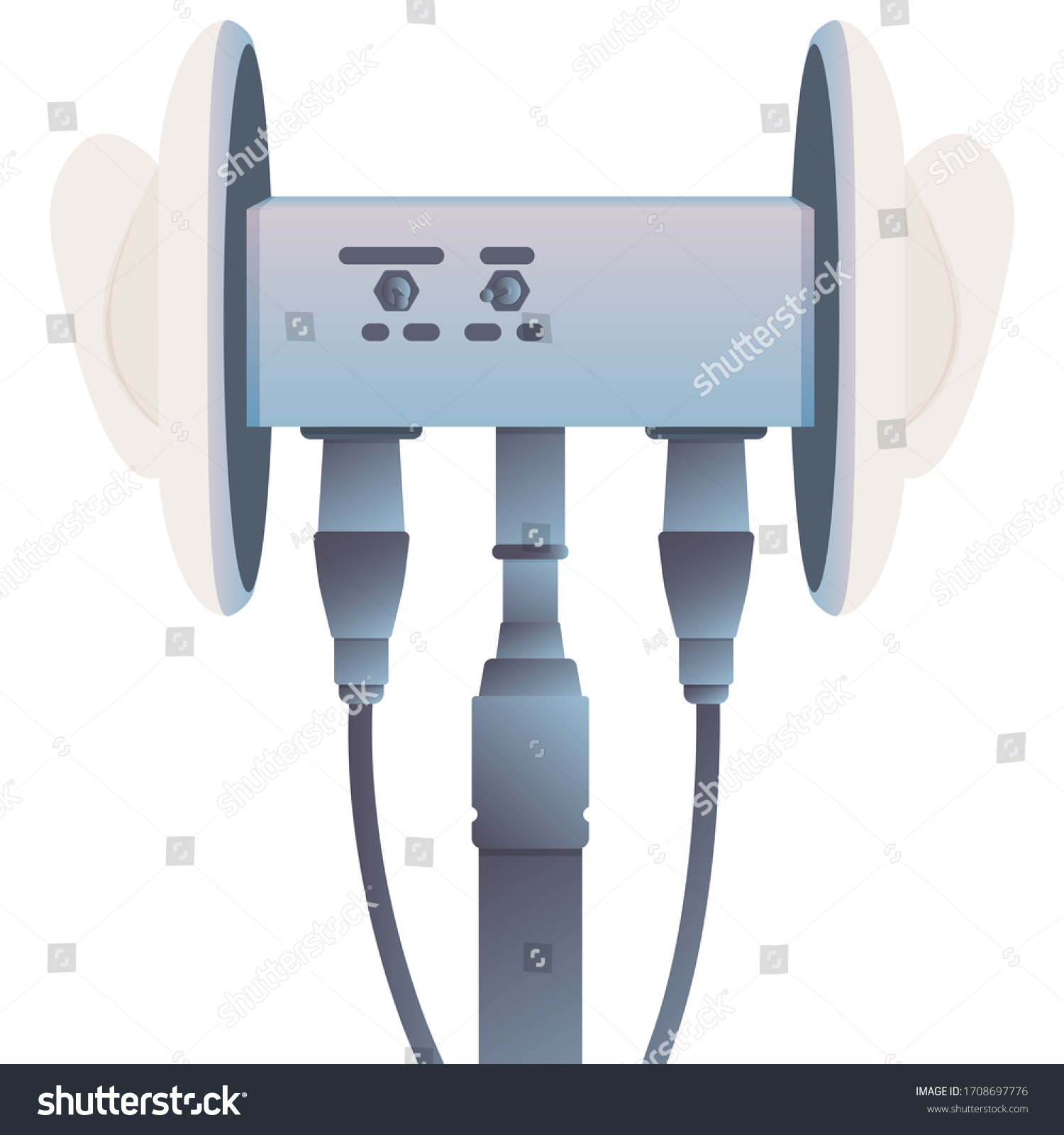 SVG of Concept of binaural microphone for ASMR. Microphone for blogger to make massage, whisper, rustling. Autonomous sensory meridian response. Vector Illustration, isolated. svg