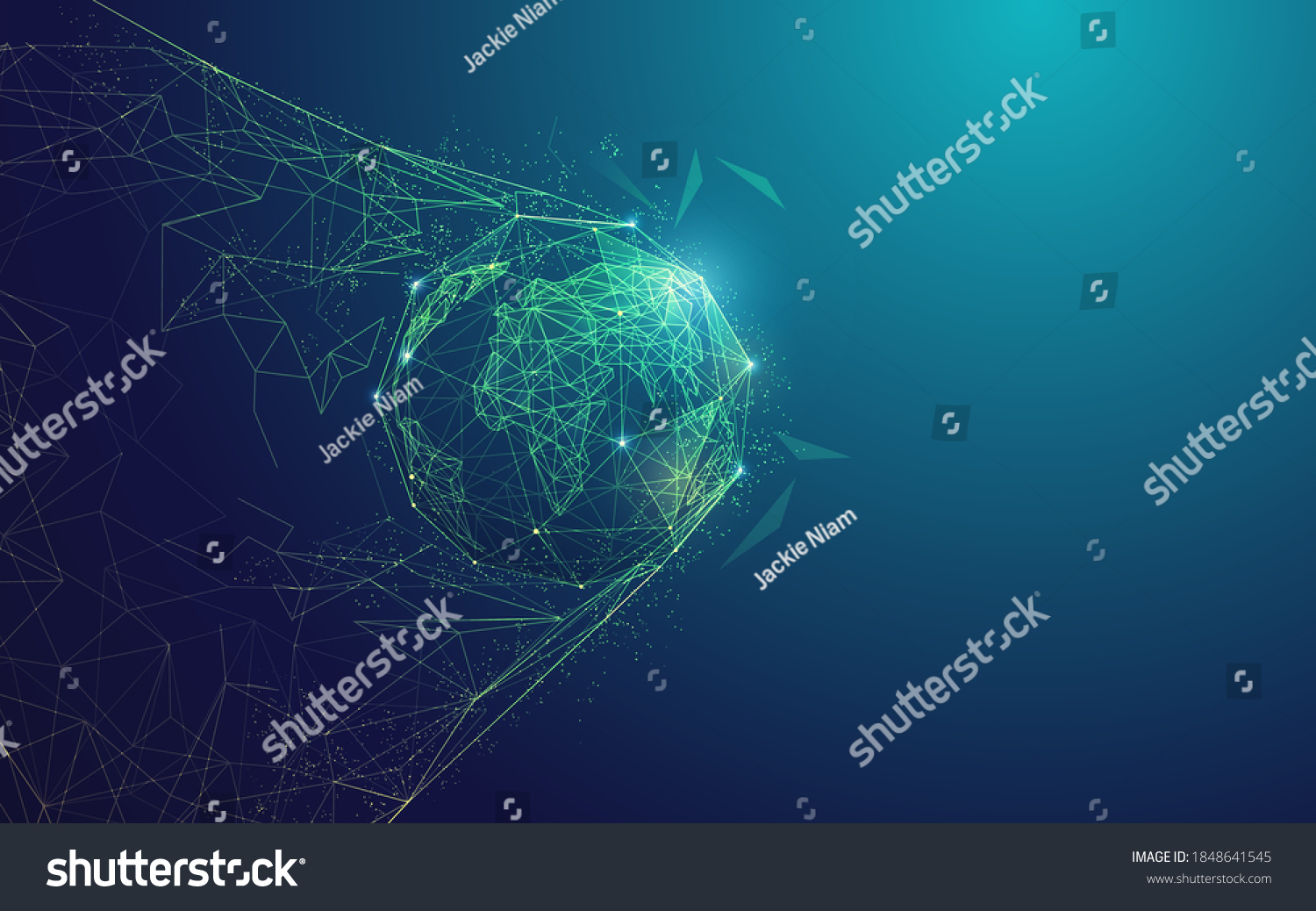Concept Digital Transformation Global Network Technology Stock Vector Concept Digital Transformation Global Network Technology Stock Vector