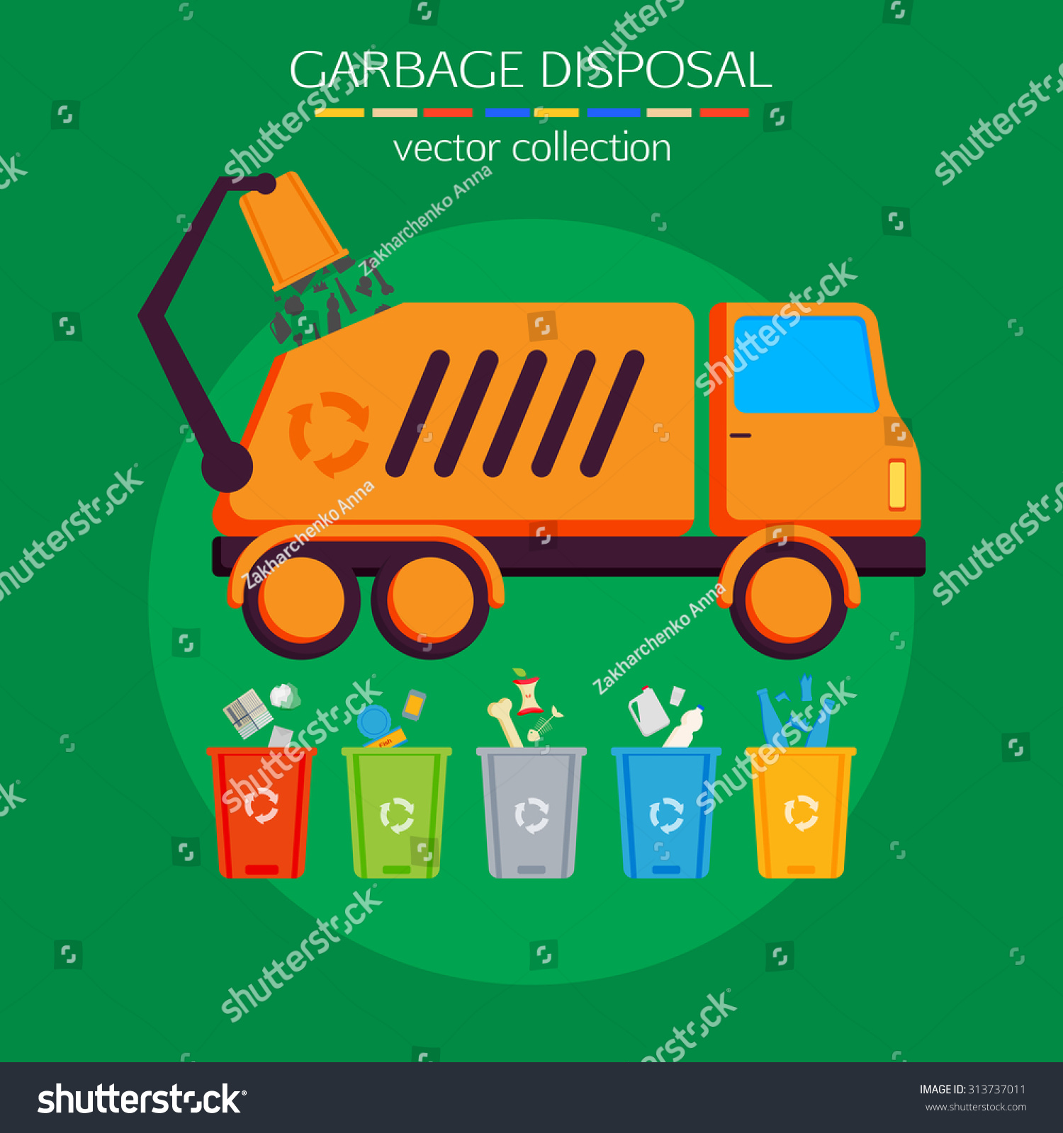SVG of Concept of garbage. Vector illustration svg