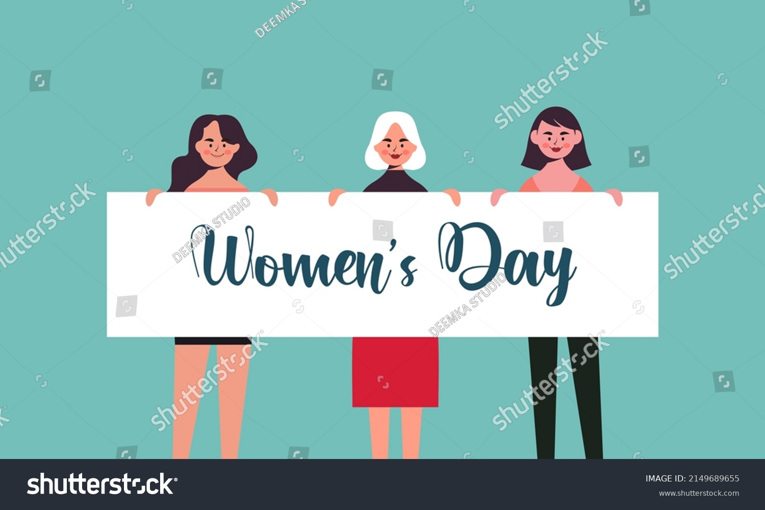 Concept Gender Equality Female Empowerment Movement Stock Vector Concept Gender Equality Female Empowerment Movement Stock Vector