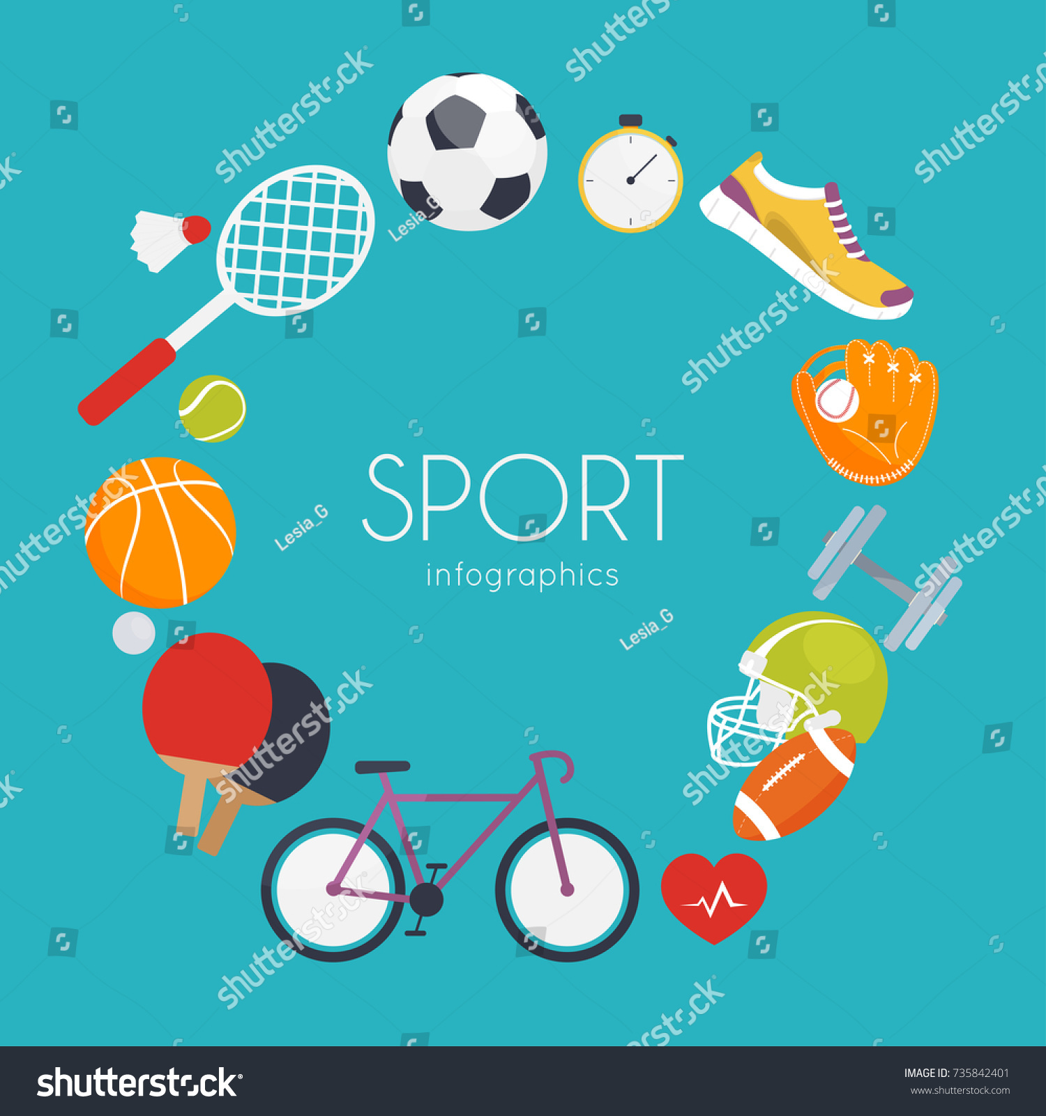 Concept Sport Infographics Icons Web Fitness Stock Vector (Royalty Free ...