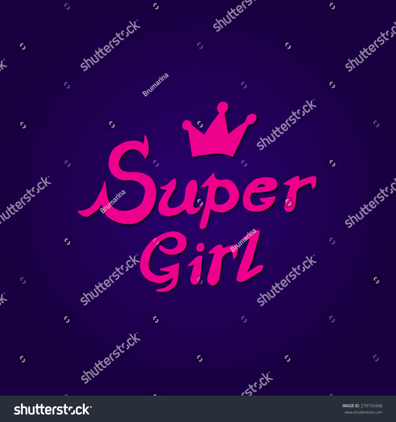 Conceptual Handwritten Phrase Super Girl Hand Stock Vector Royalty Free 279154340 Shutterstock 6874