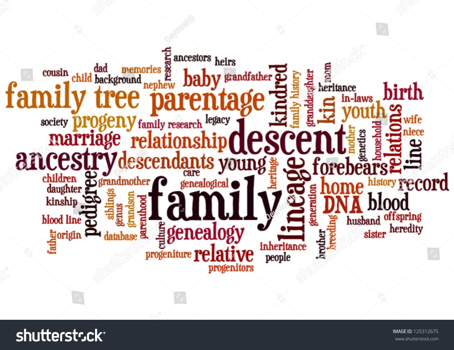 Conceptual Image Of Tag Cloud Containing Words Related To Family ...