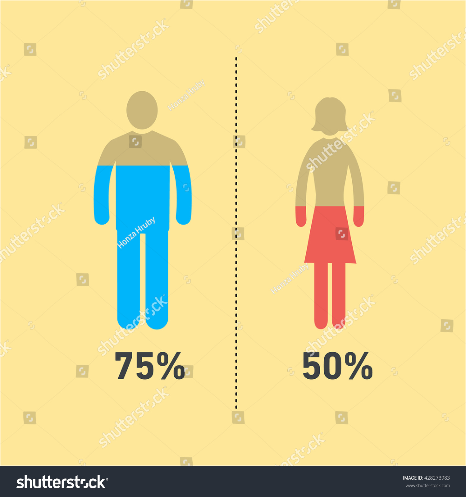 Conceptual Infographic Gender Chart Modern Flat Stock Vector Royalty Free 428273983 