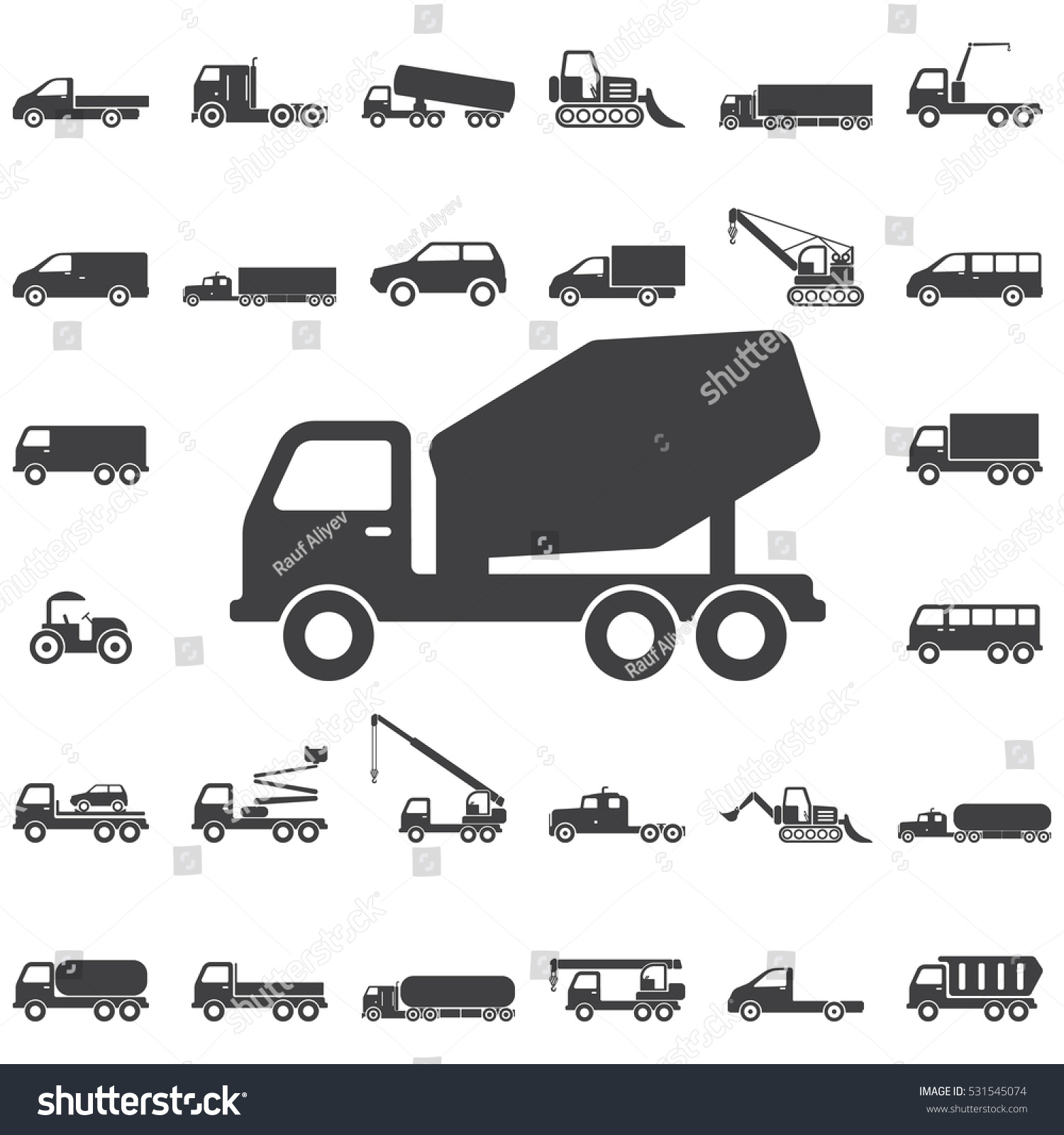 SVG of concrete mixer icon. Transport icons universal set for web and mobile svg