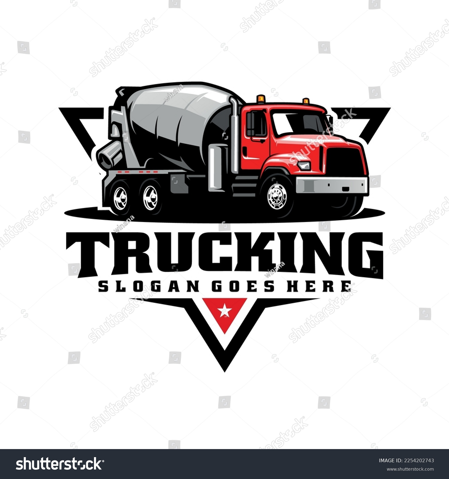 SVG of concrete mixer truck  construction vehicle illustration logo vector svg