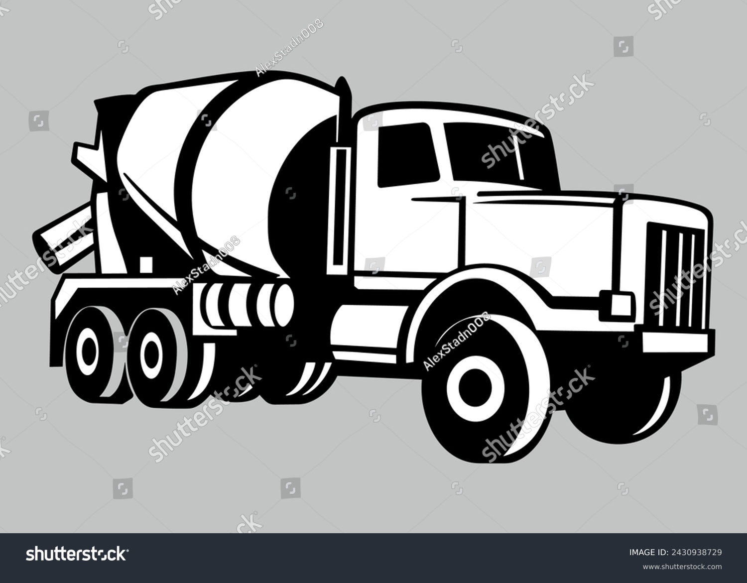 SVG of concrete mixer vector icon isolated on white background svg