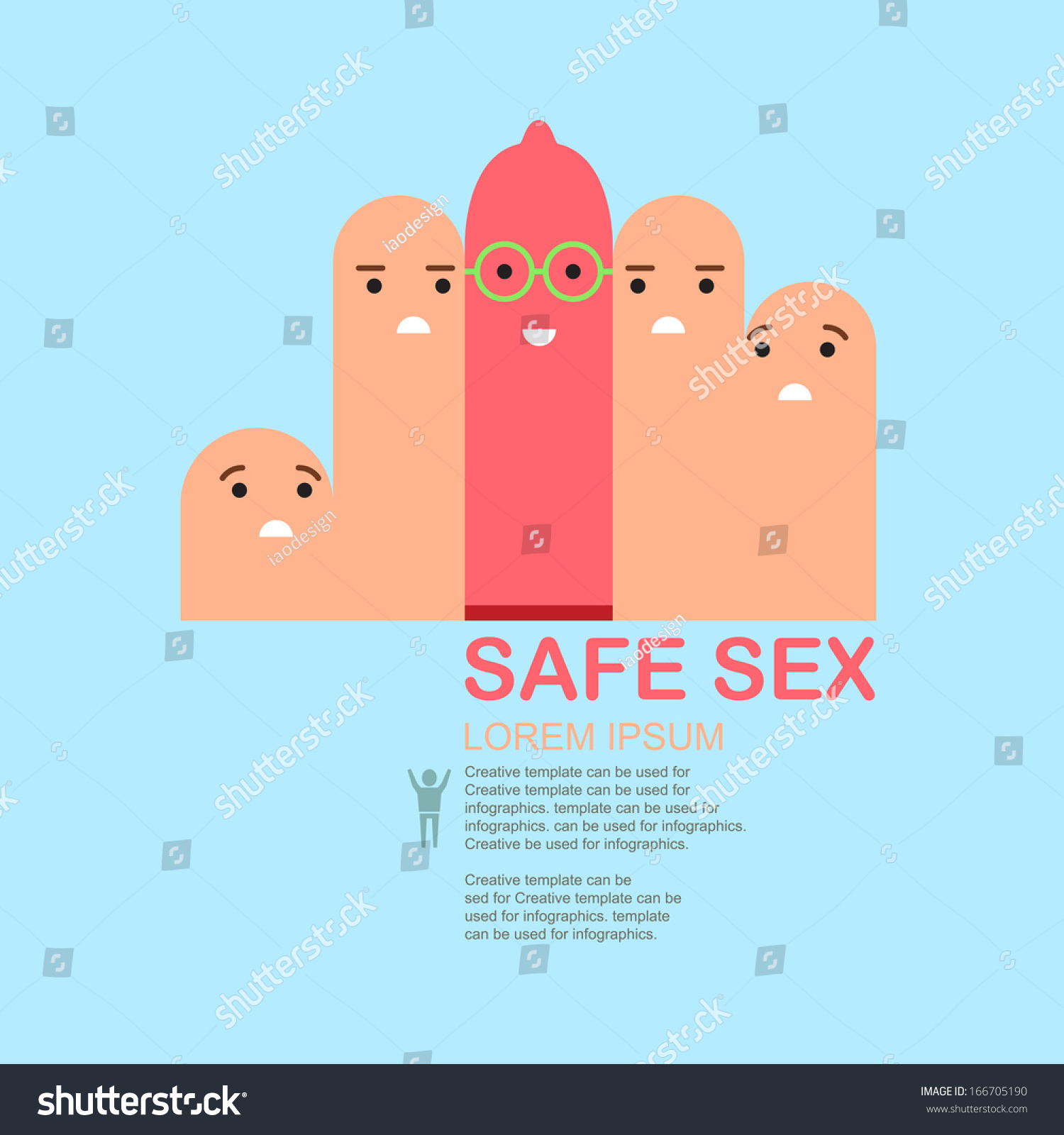 Condom Safe Sex Illustration Vector Design Stock Vector 166705190