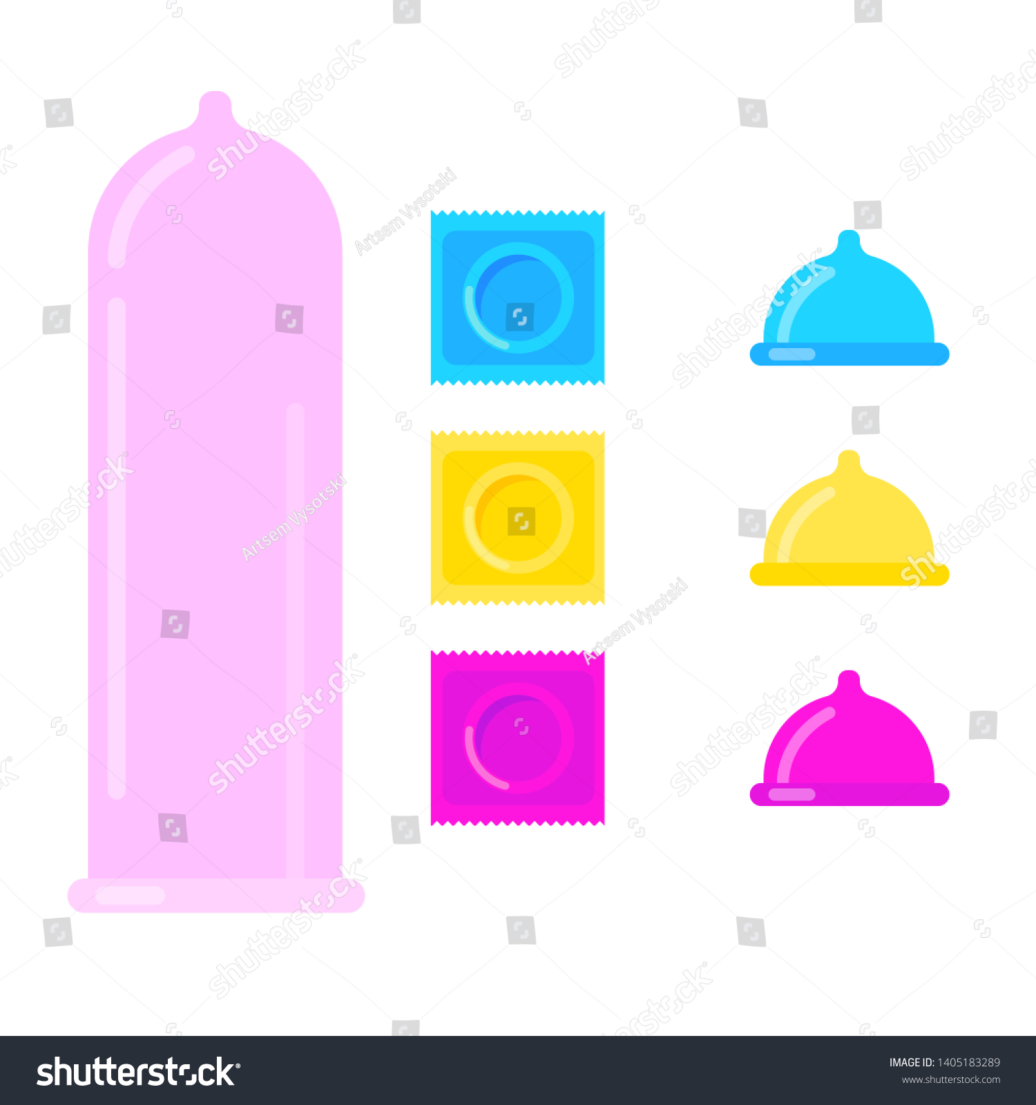 Condom Vector Illustration Contraceptive Method Condom Stock Vector Royalty Free 1405183289 6217
