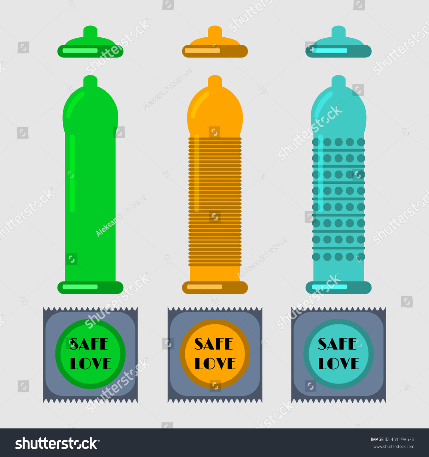 Condoms Packages On White Background Set Stock Vector Royalty Free 451198636 Shutterstock 