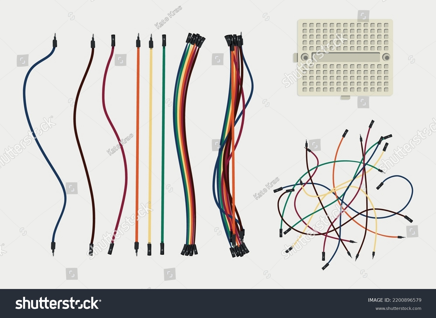 SVG of Conducting wires with breadboard top view	 svg