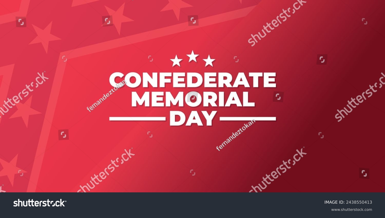 SVG of Confederate Memorial Day, April, suitable for social media post, card greeting, banner, template design, print, suitable for event, vector illustration, with confederate battle flag illustration. svg