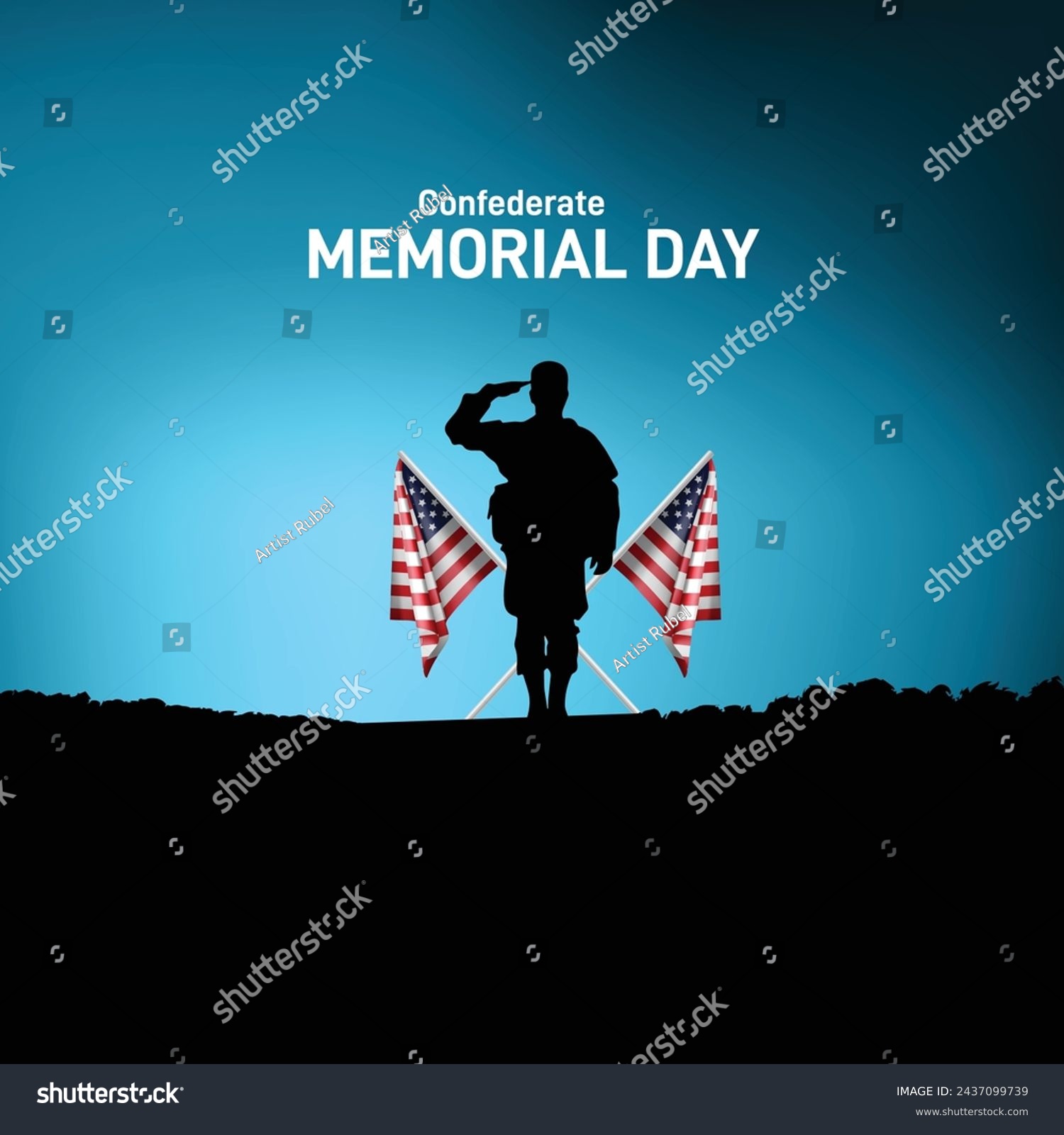 SVG of confederate memorial day. confederate memorial concept vector banner, poster, greetings card etc.  svg