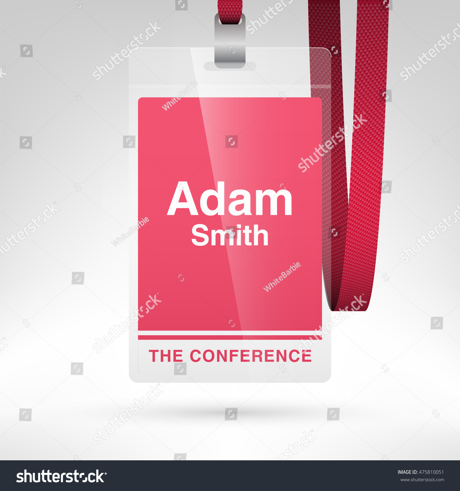 Conference Badge Name Tag Placeholder Blank Royalty Free Stock Image