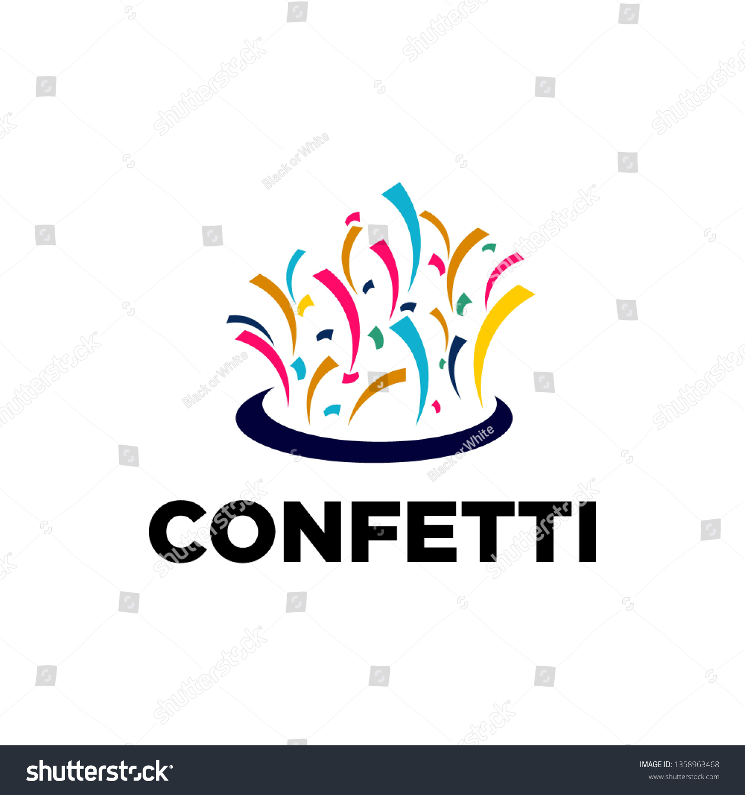 Confetti Logo Design Stock Vector (Royalty Free) 1358963468 Shutterstock