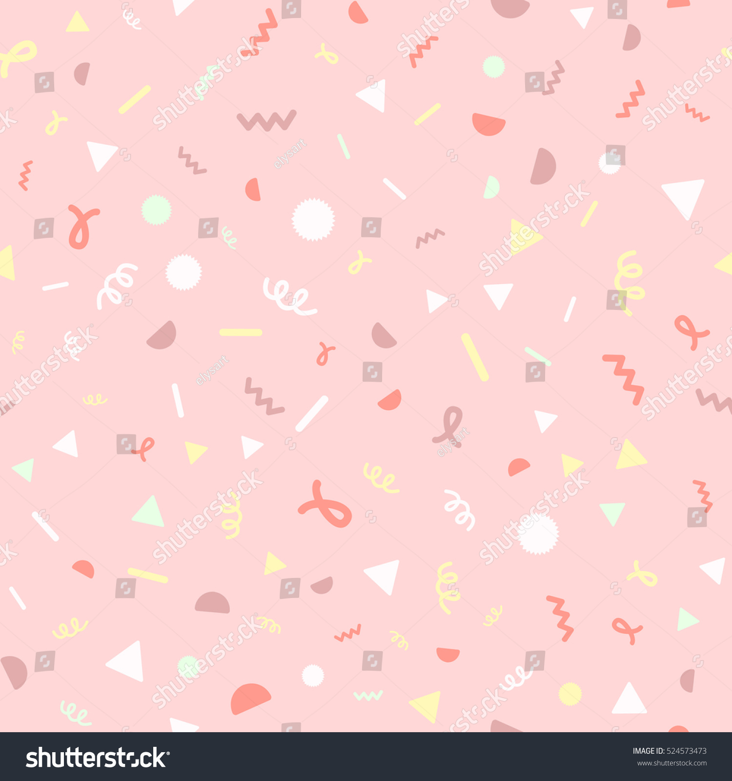 Confetti. Seamless Cartoon Pattern Stock Vector 524573473 : Shutterstock